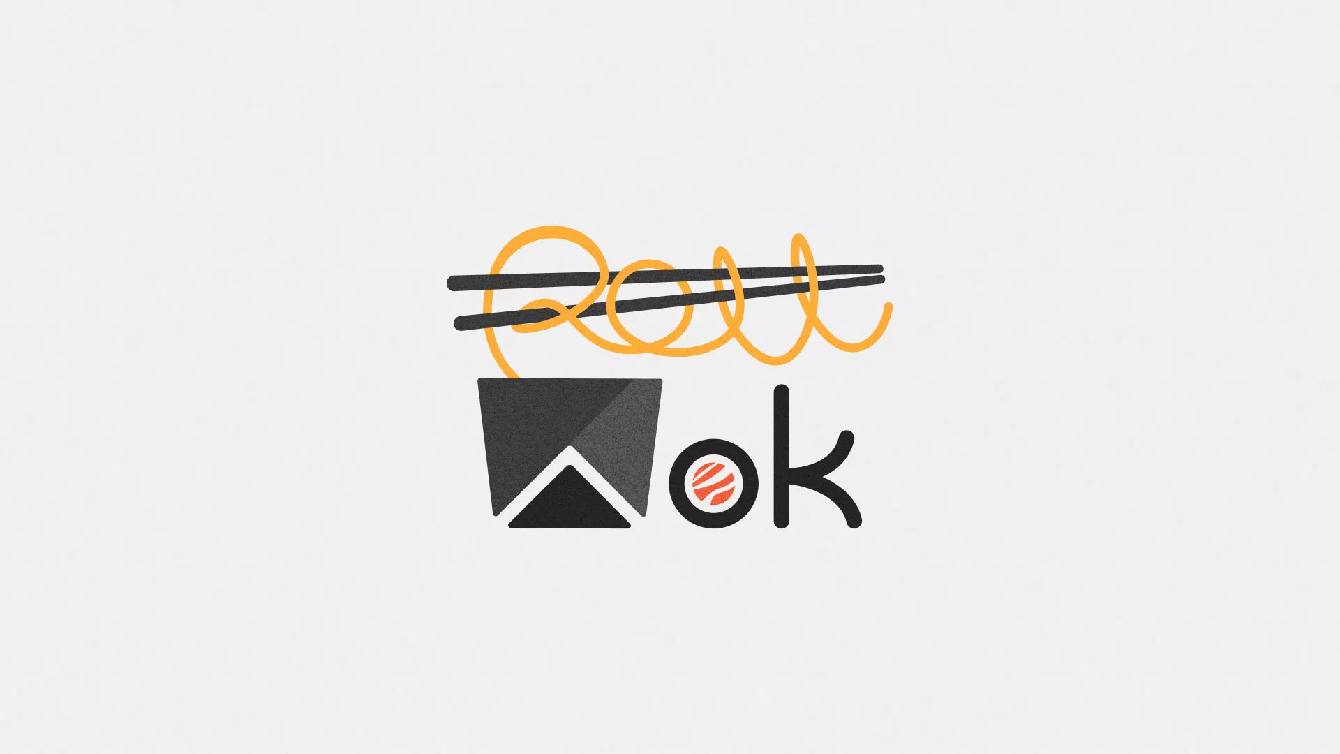 Разработка логотипа суши-бара «Roll Wok Club» в Межгорье